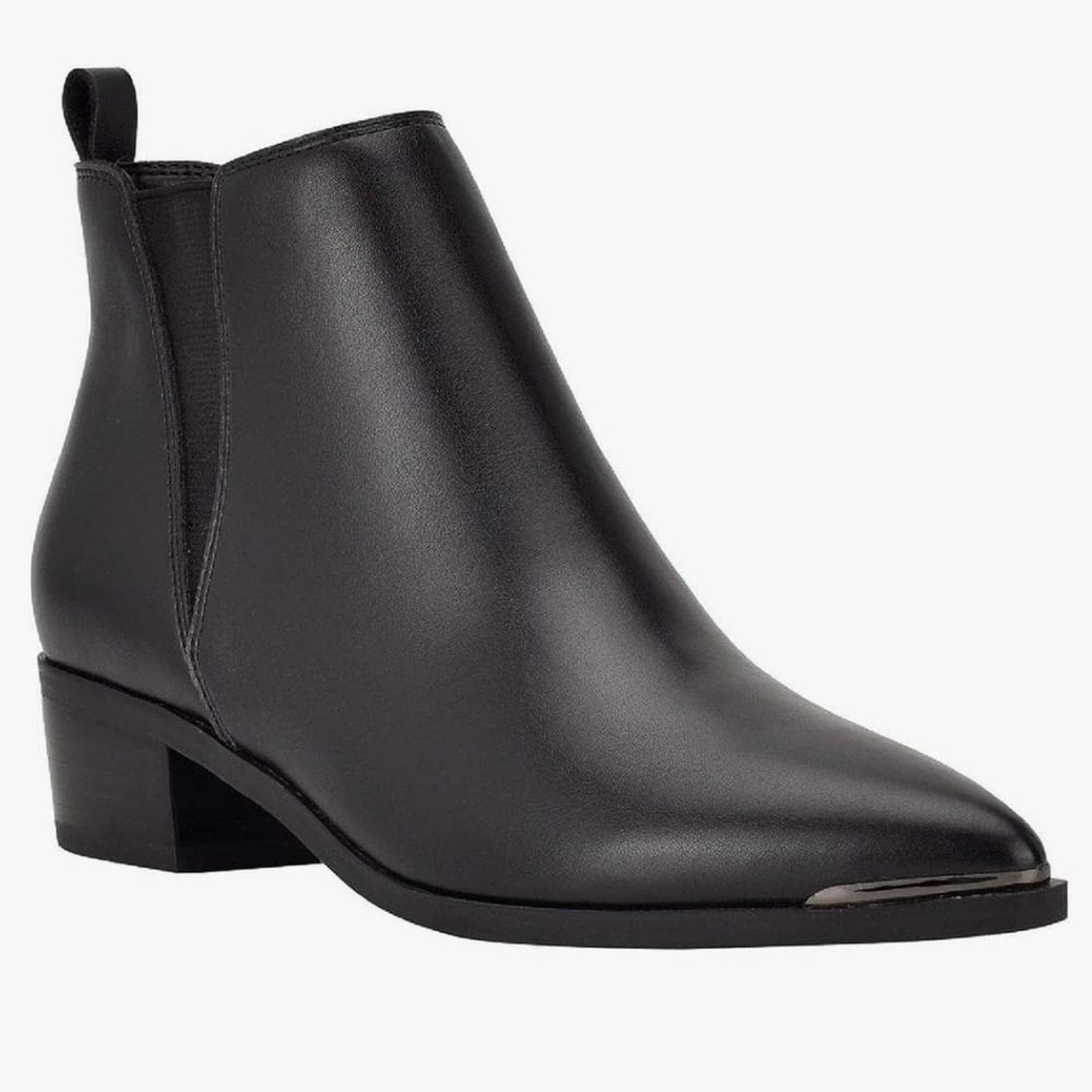 MARC FISHER Mady 2 Black Chelsea Pull-On Ankle Boots